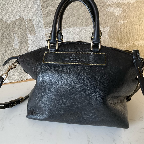 Dooney & Bourke Black Pebbled Leather Satchel - Picture 2 of 9